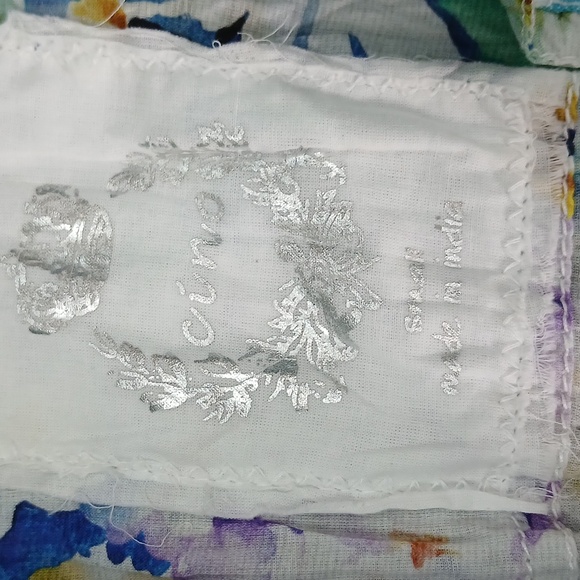 Cino La Palma Print Cotton Long Sleeve Button Down Top Size Small - Picture 5 of 6